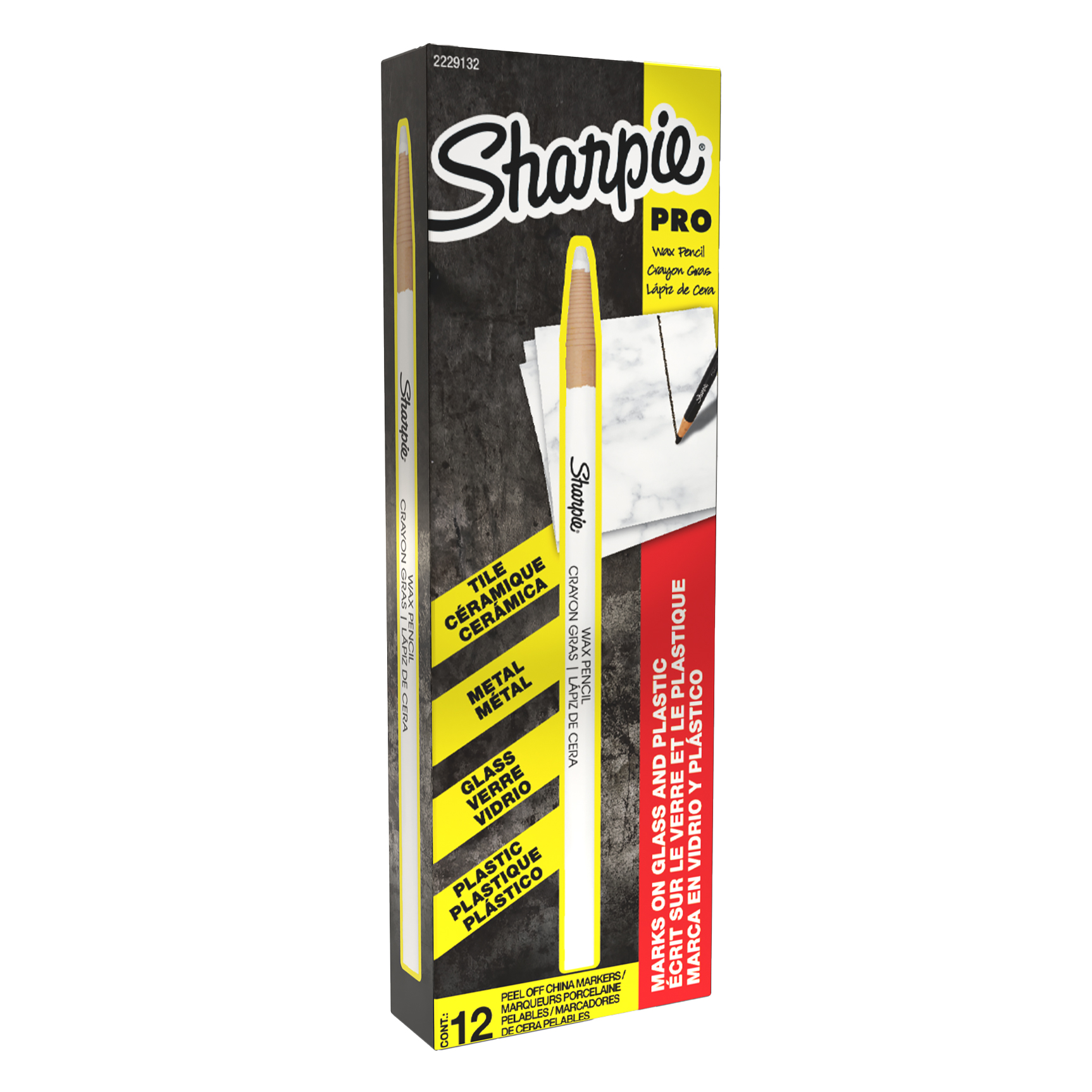 LAPIZ GRASO SHARPIE CHINA MARKER PEEL-OFF BLANCO (PRECIO X PZA - CAJA C/12)
