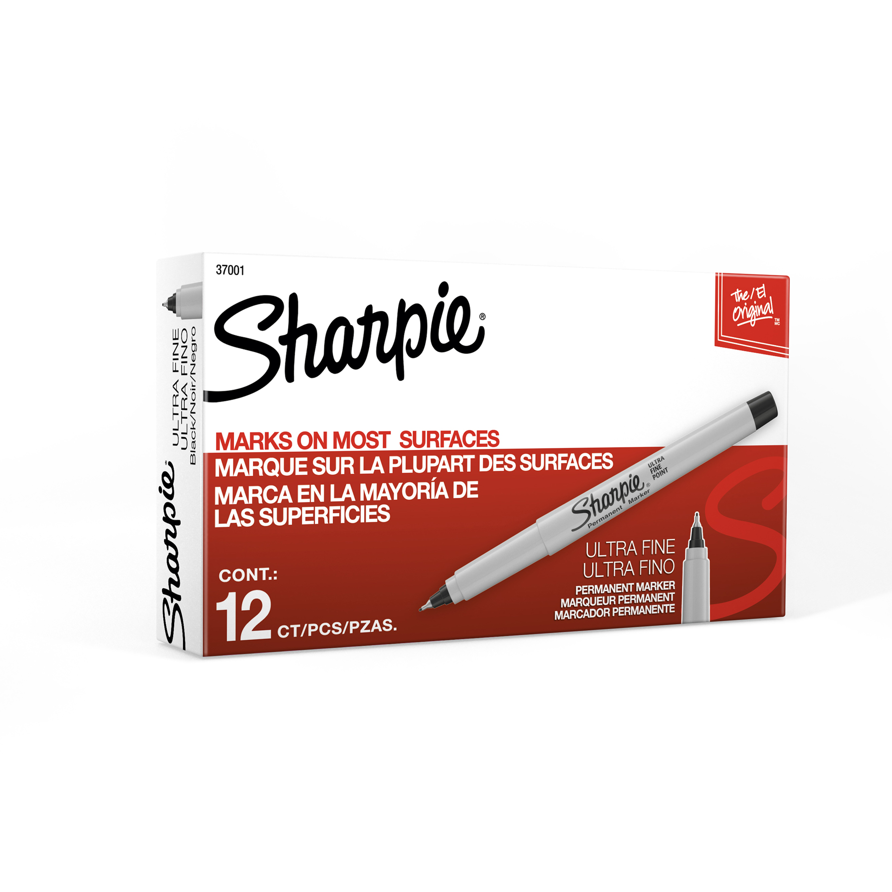 MARCADOR PERMANENTE SHARPIE PUNTA ULTRAFINA NEGRO (PRECIO X PZA - CAJA C/12)