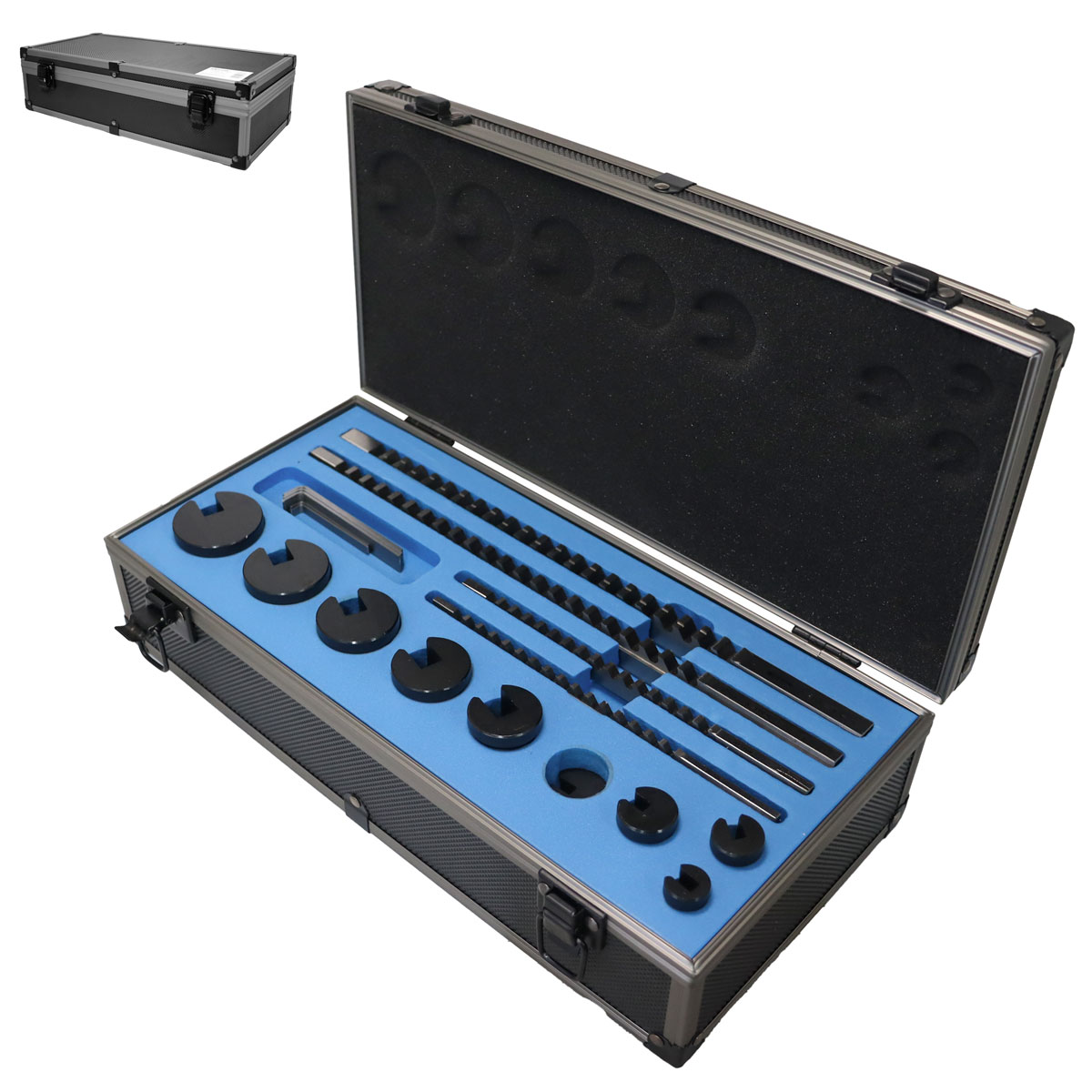 JGO. BROCHAS 1/8"B, 3/16"B ,1/4"C , 3/8"C. 18PC.