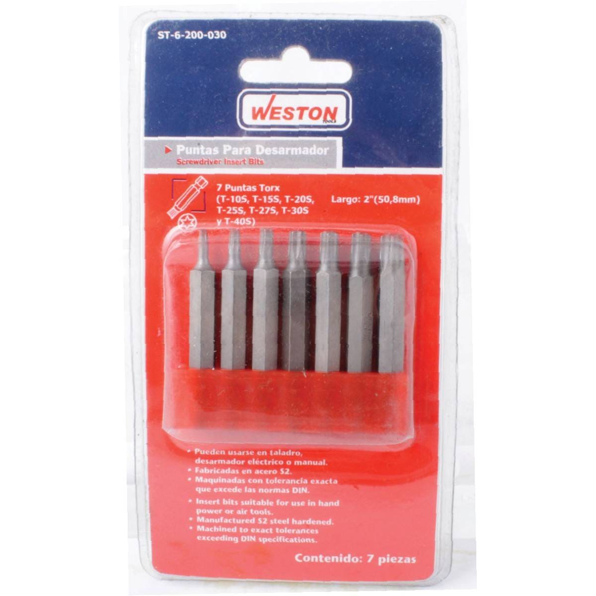 JGO.7 PZS.PUNTAS TORX A 1" (10,15,20,25,27,30,40)