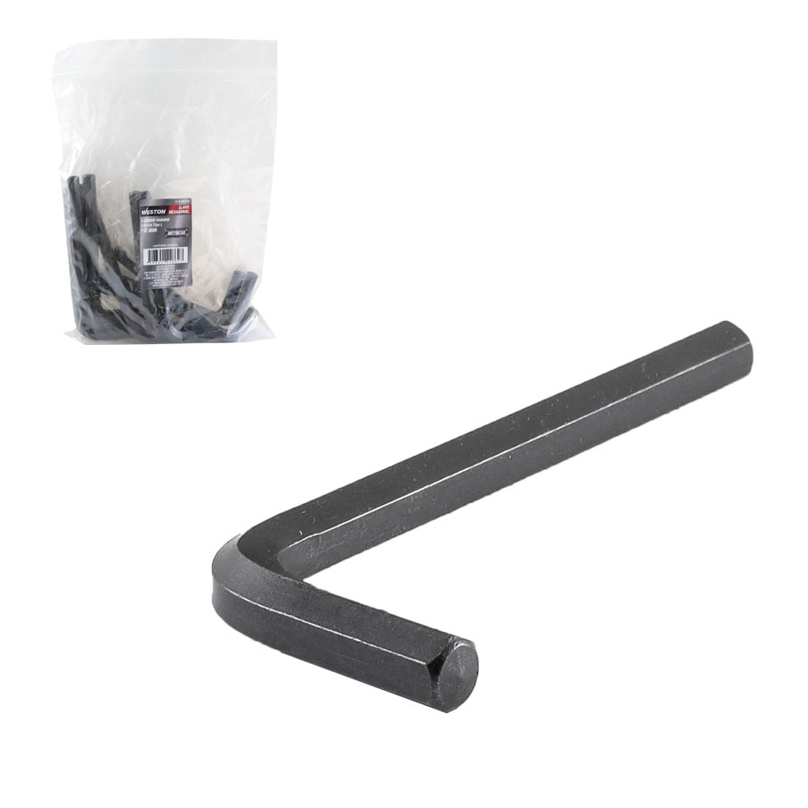 LLAVE HEXAGONAL L CORTA CrV  8MM  (PRECIO X PZA - EMPAQUE C/10 PZAS)