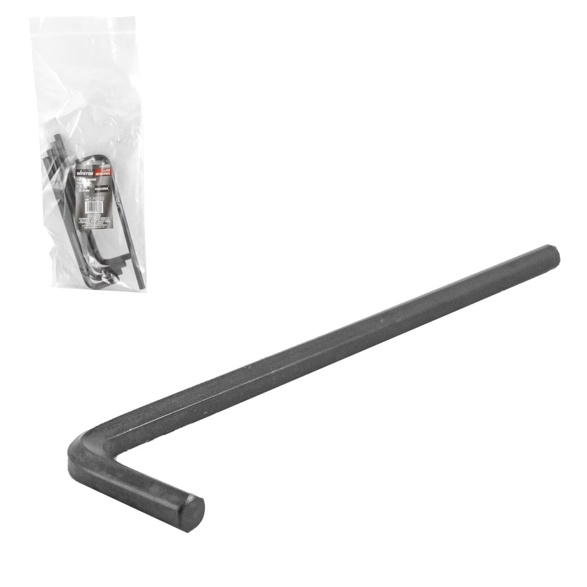 LLAVE HEX, L LARGA 7/32" (PRECIO X PZA - EMPAQUE C/5 PZAS)