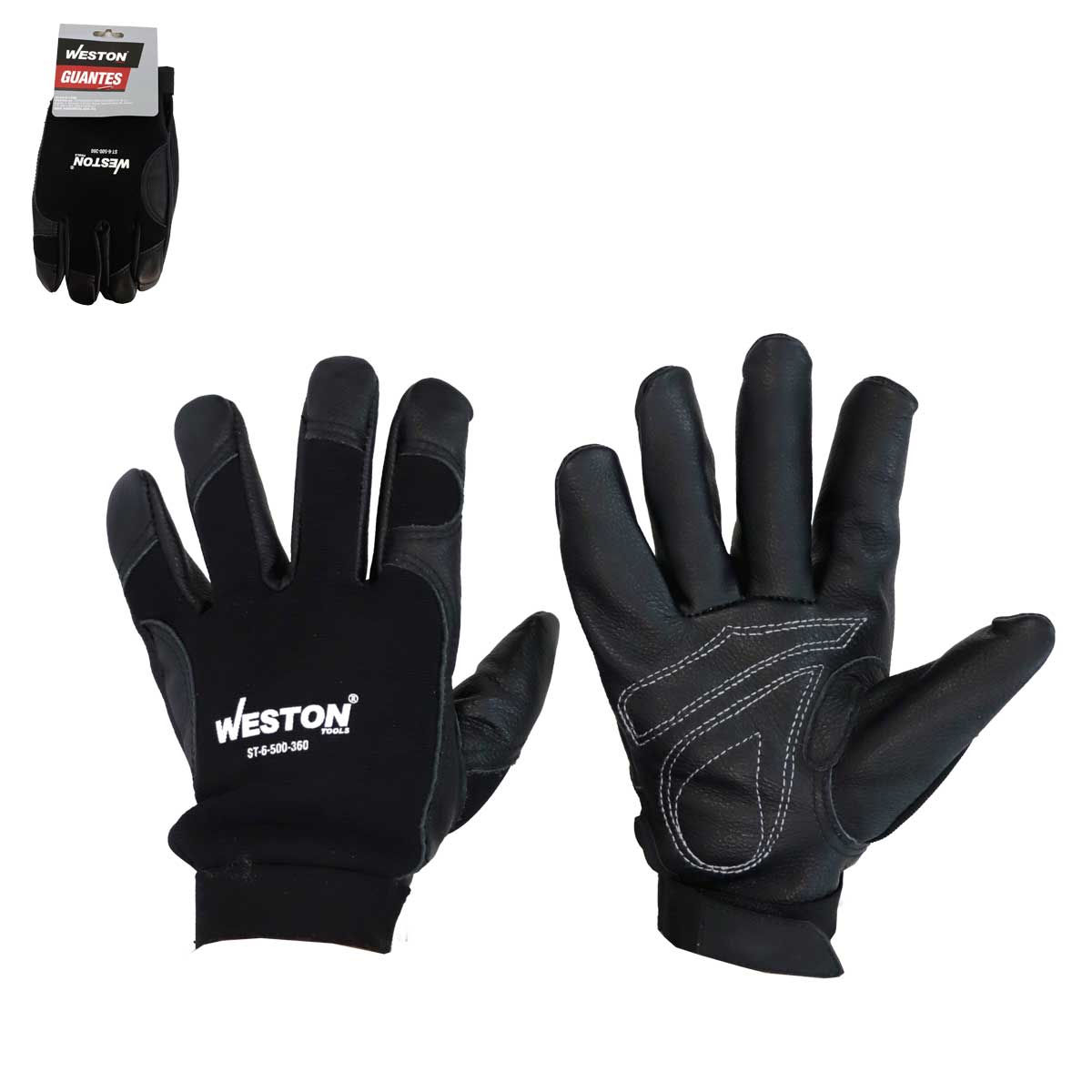 GUANTE DE TRABAJO DE PIEL DE RES USO GENERAL AJUSTABLE GANCHO Y FELPA PULGAR KEYSTONE 9.5"