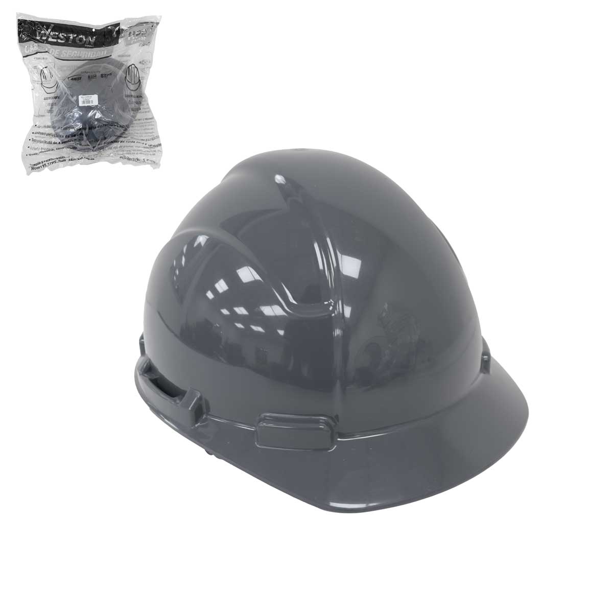 CASCO DE SEGURIDAD TIPO CACHUCHA CON AJUSTE DE INTERVALOS GRIS