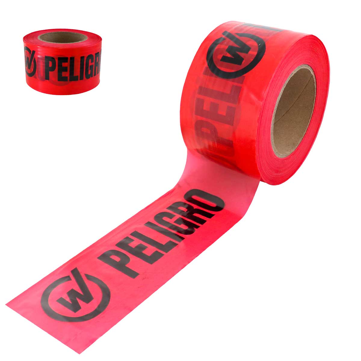CINTA ROJA LEYENDA PELIGRO (EMPAQUE C/5 PZAS - PRECIO X PIEZA)