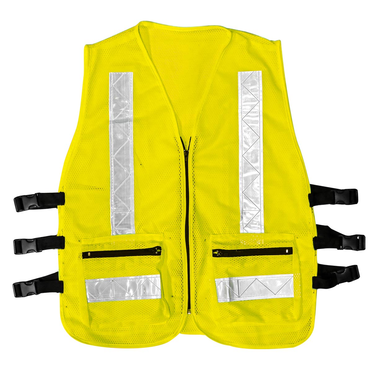 CHALECO MALLA ALTA VISIBILIDAD DE POLIESTER Y REFLEJANTE DE 2" AMARILLO - UNITALLA