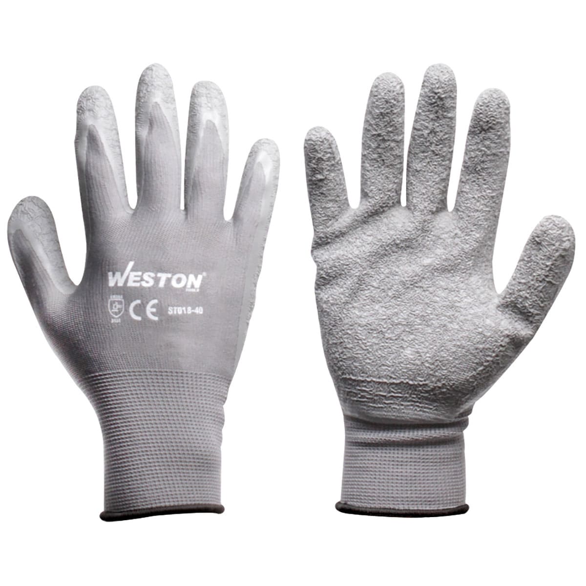 GUANTE LATEX ARRUGA EN PALMA 13G (Precio x par - Empaque c/10 pares)