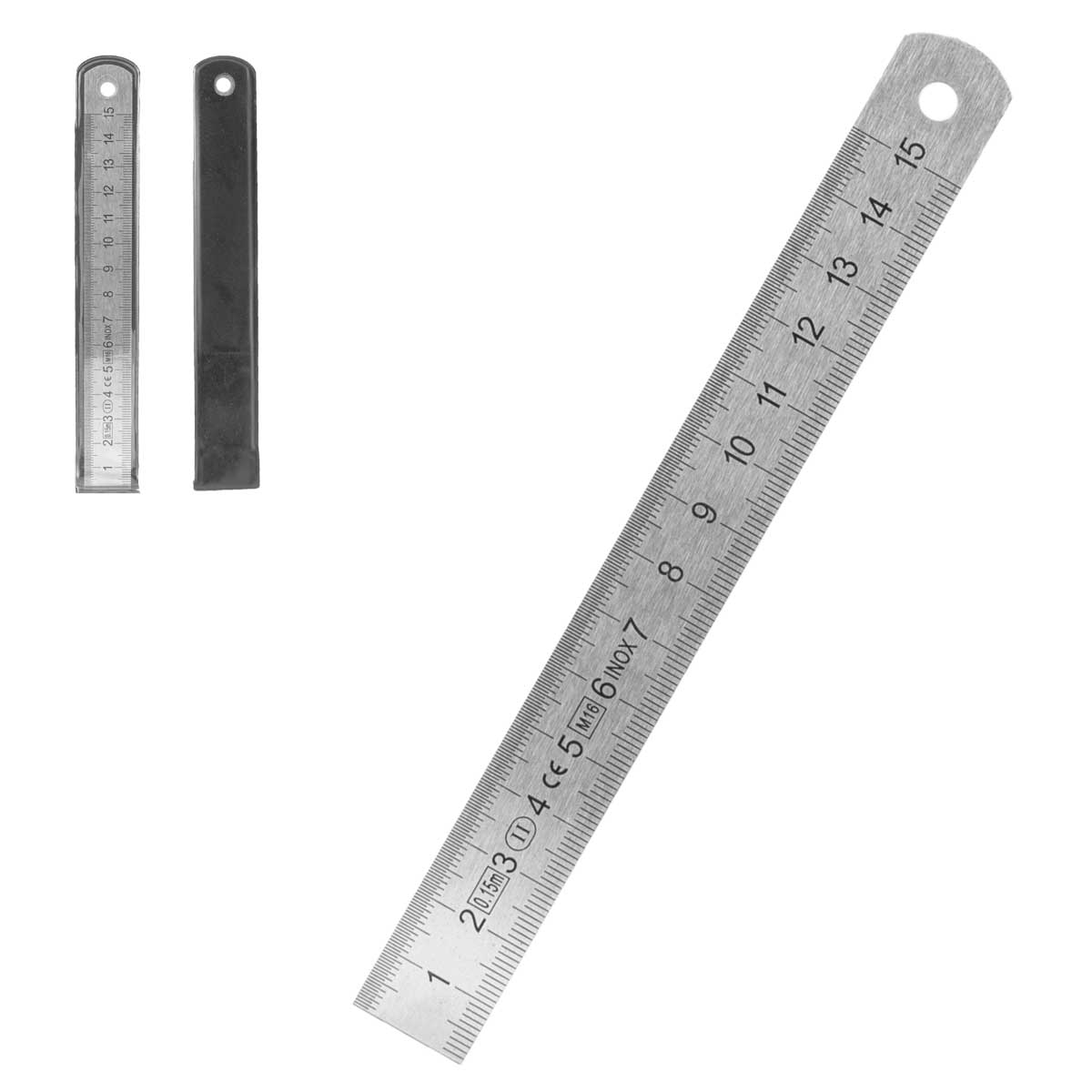 REGLA DE ACERO SEMI RIGIDA 6"