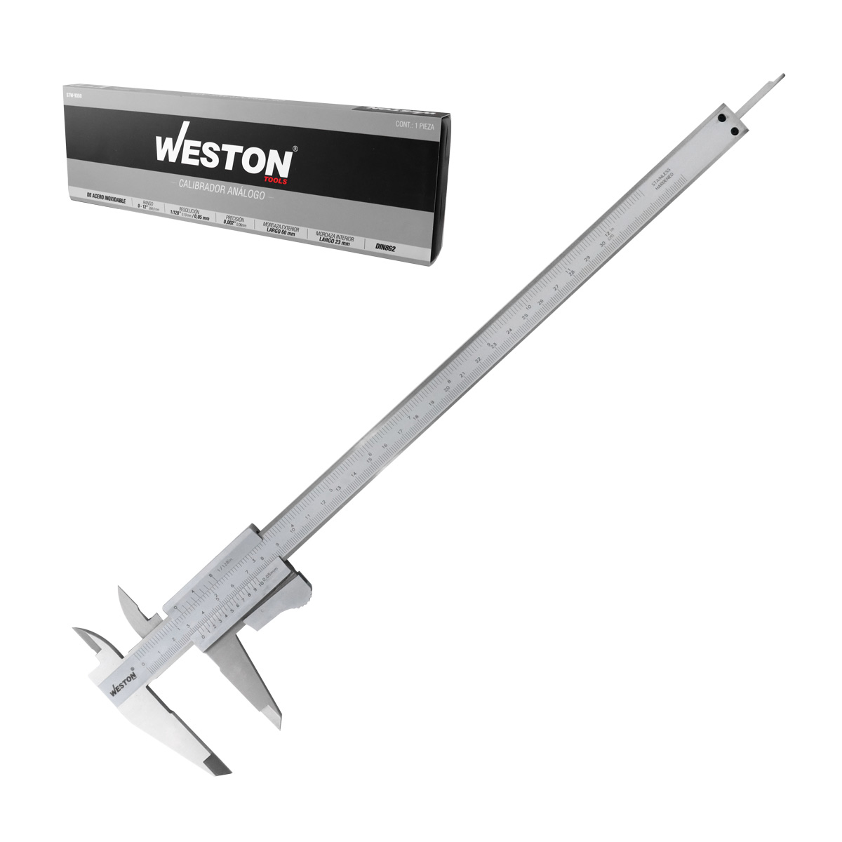 CALIBRADOR VERNIER ACERO INOX. 12"