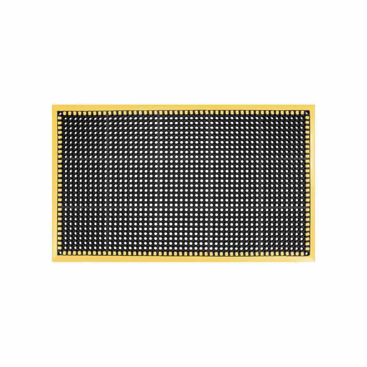 TAPETE ANTIFATIGA (USA) DE DESAGUE NEGRO/AMARILLO 7/8'' X 28'' X 40''