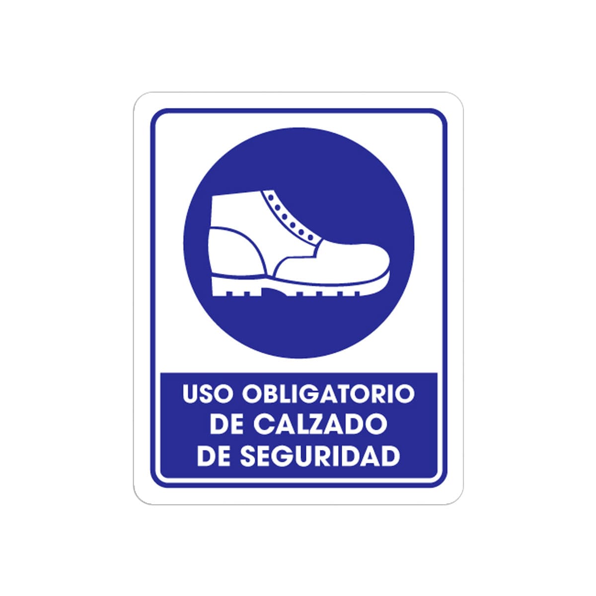 SEÑALAMIENTO USO ZAPATOS DE SEGURIDAD 25 X 35CM