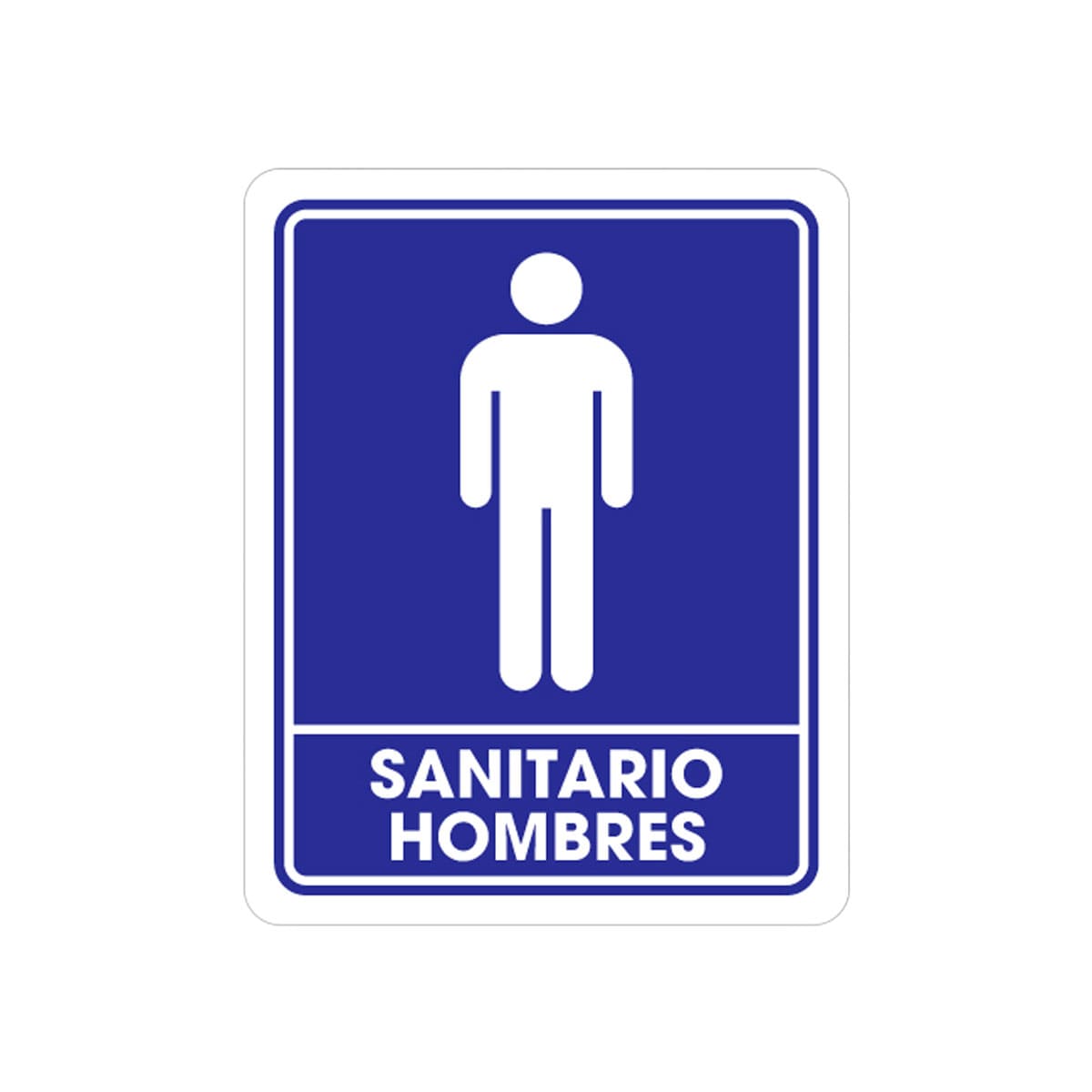 SEÑALAMIENTO SANITARIO HOMBRES 25 X 35CM