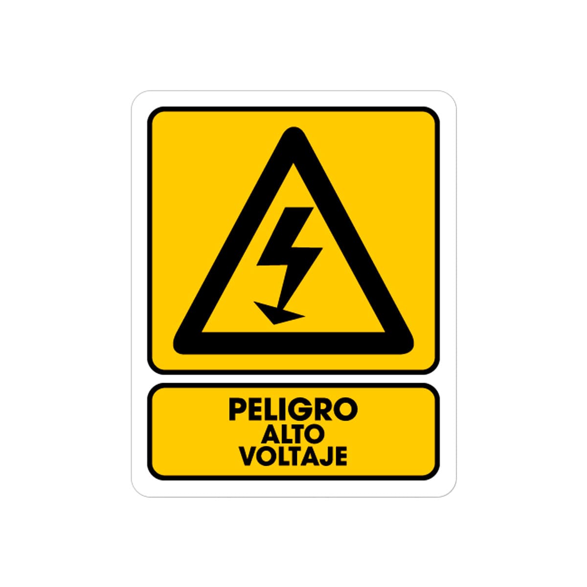 SEÑALAMIENTO PELIGRO ALTO VOLTAJE 25 X 35CM