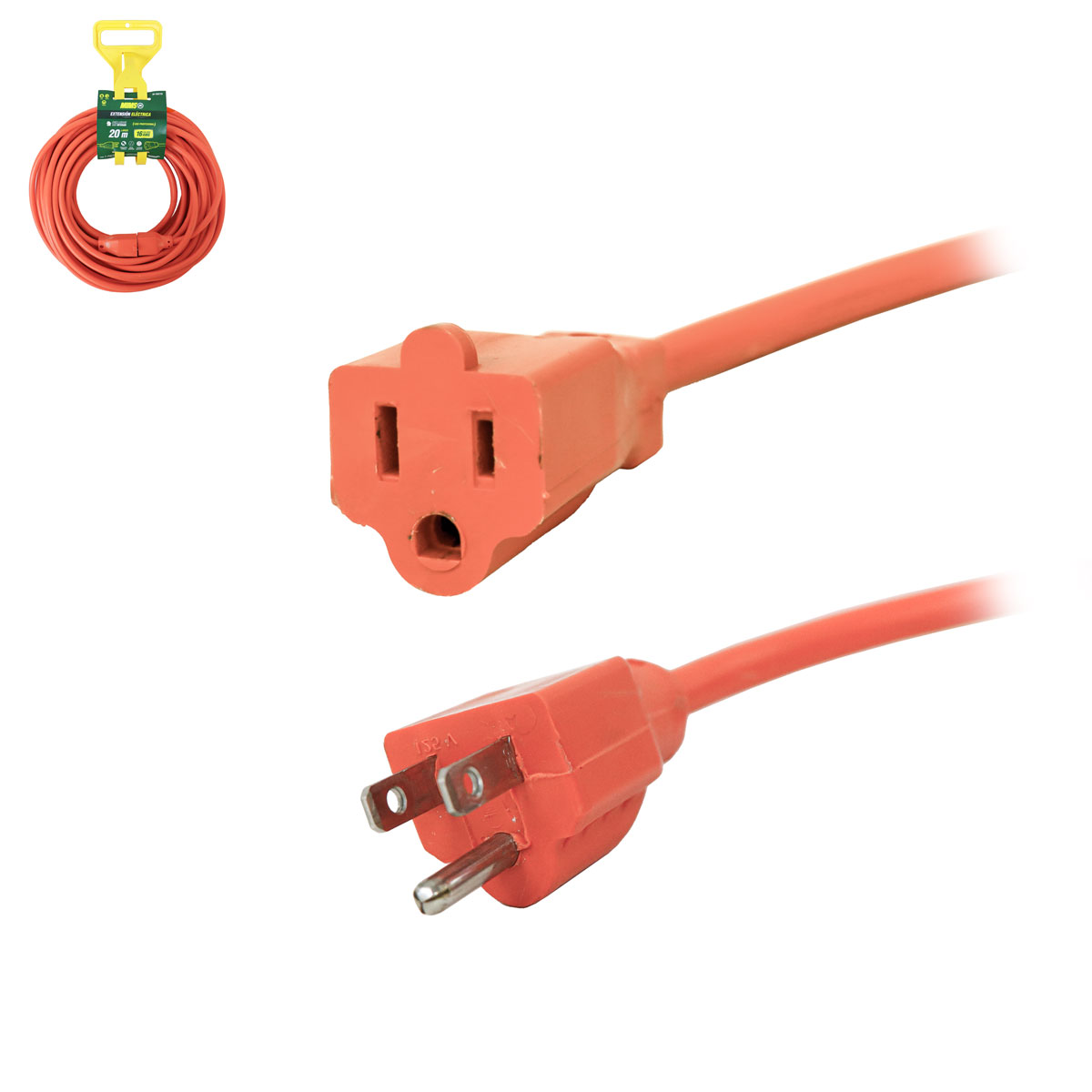 EXTENSION PROFESIONAL 1 CONTACTO 3X16 NARANJA 20MTS. MIMS