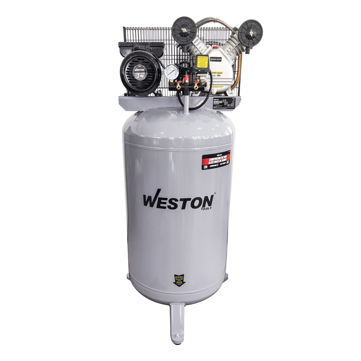 COMPRESOR VERTICAL DE BANDA 3HP 230L 127V