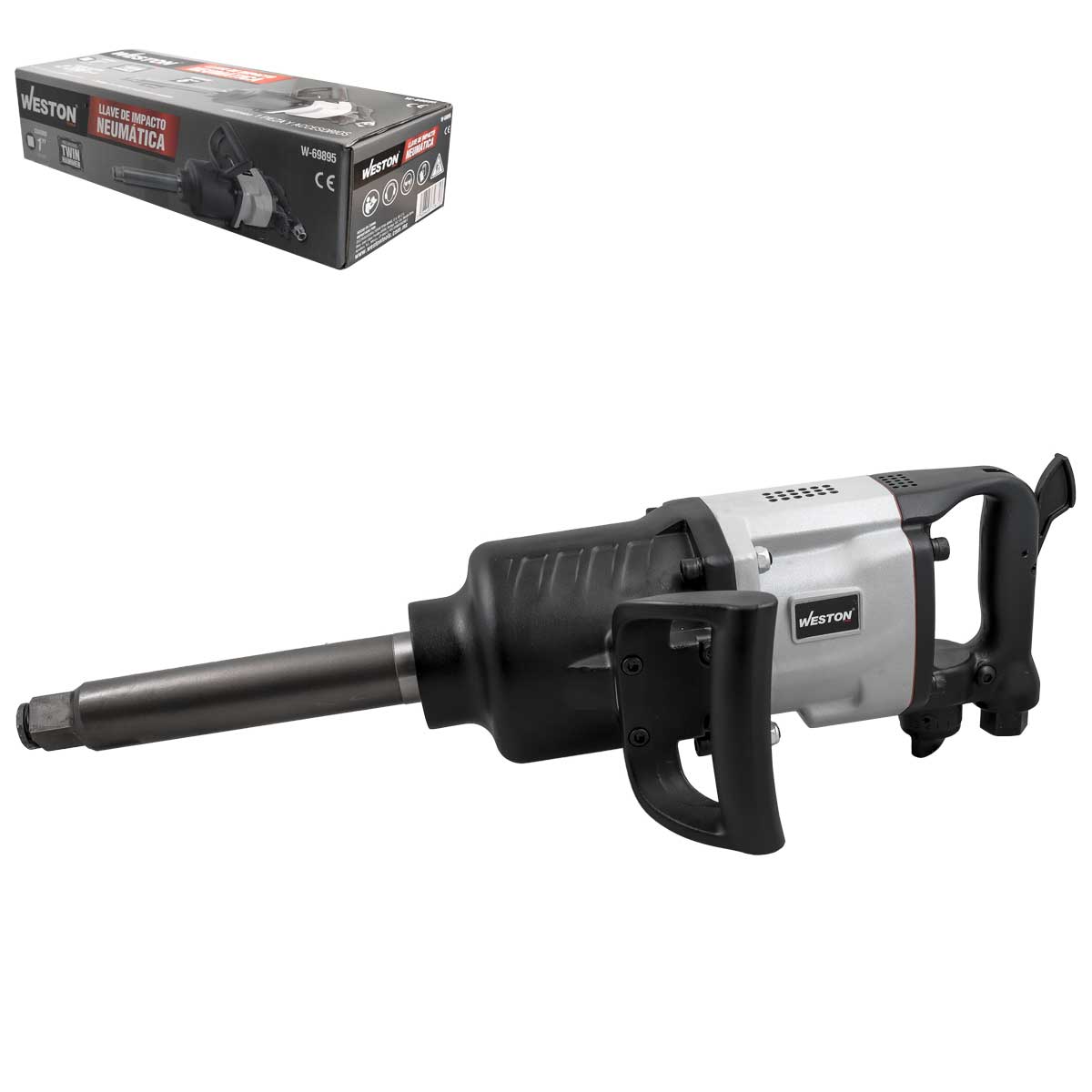 LLAVE DE IMPACTO NEUMATICA 1" 2,286 LBS-FT EXT. 6" (TWIN HAMMER)