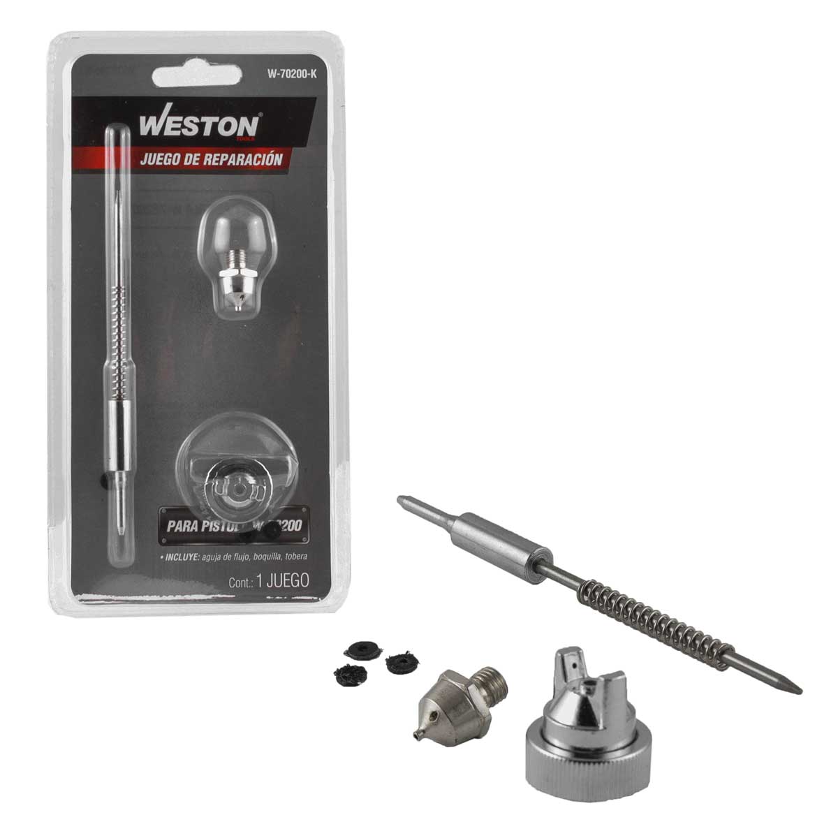 KIT DE REPARACION P/W-70200 (AGUJA DE FLUJO, BOQUILLA Y TOBERA)
