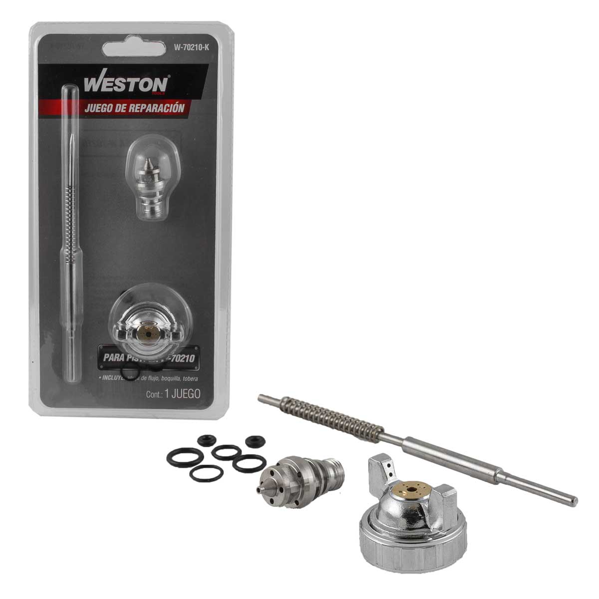 KIT DE REPARACION P/W-70210 (AGUJA DE FLUJO, BOQUILLA Y TOBERA)