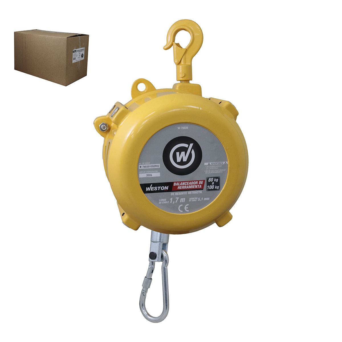 BALANCEADOR D/HERRAMIENTA D/RESORTE RETRACTIL 80 A 100KG AJUSTABLE 1.7M