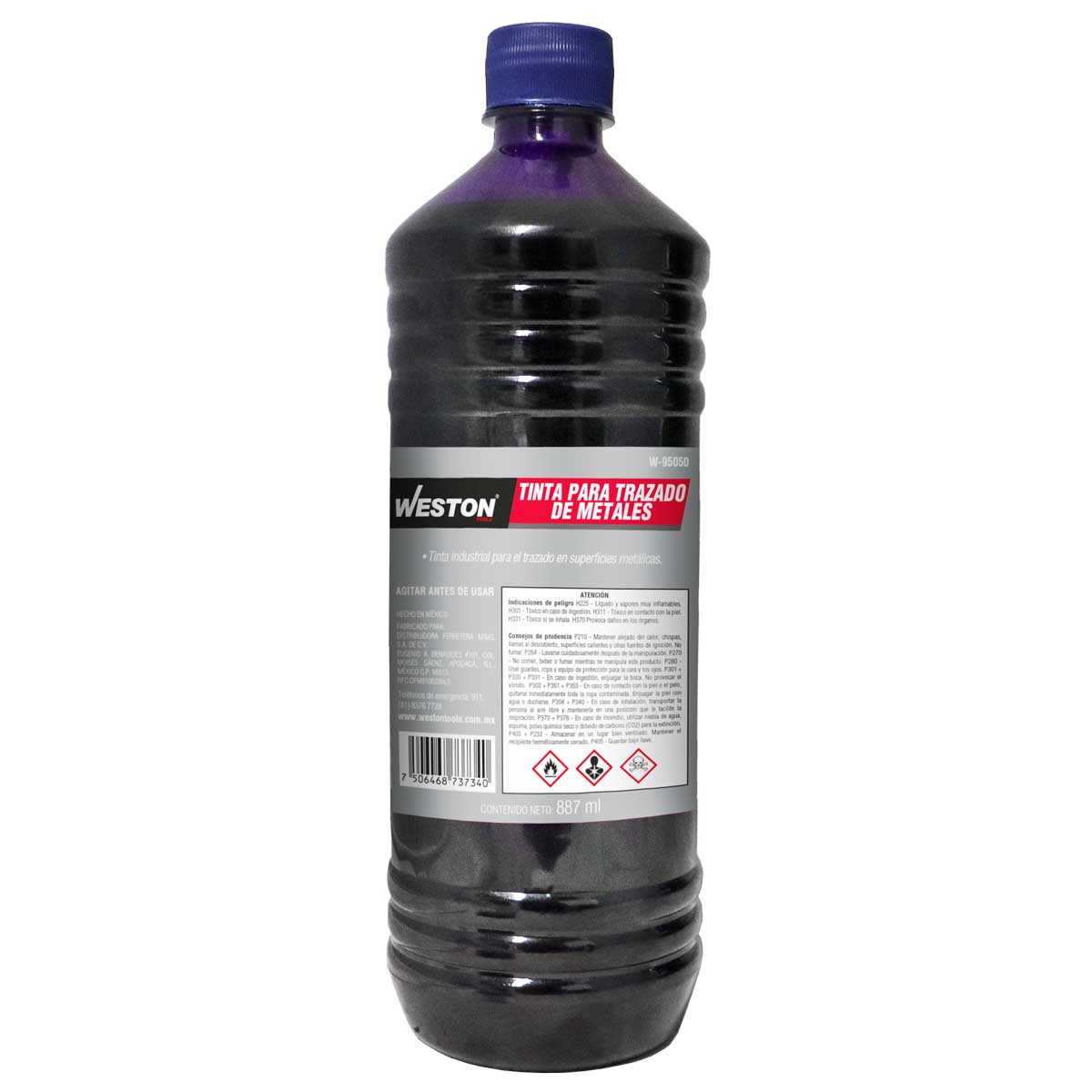 TINTA AZUL PARA TRAZADO DE METALES 887ML