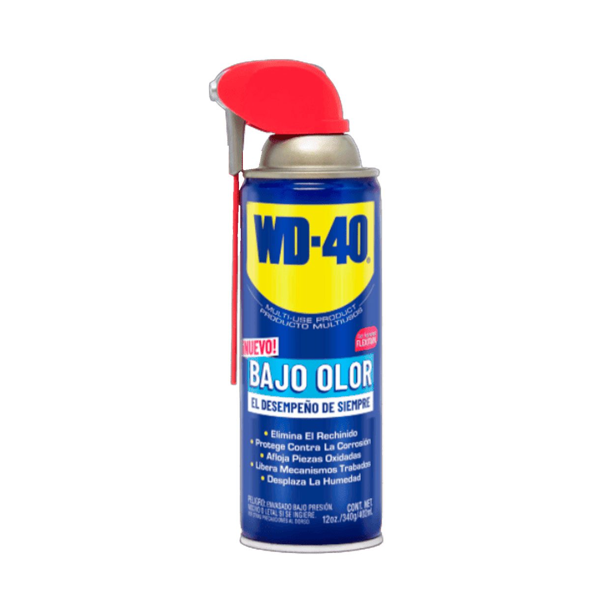 WD-40 PRODUCTO MULTIUSOS DE BAJO OLOR FLEXITAPA 12 OZ.