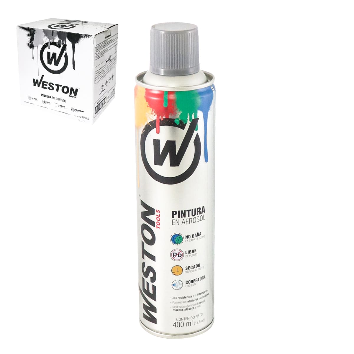 PINTURA AEROSOL GRIS PLATA 400ml