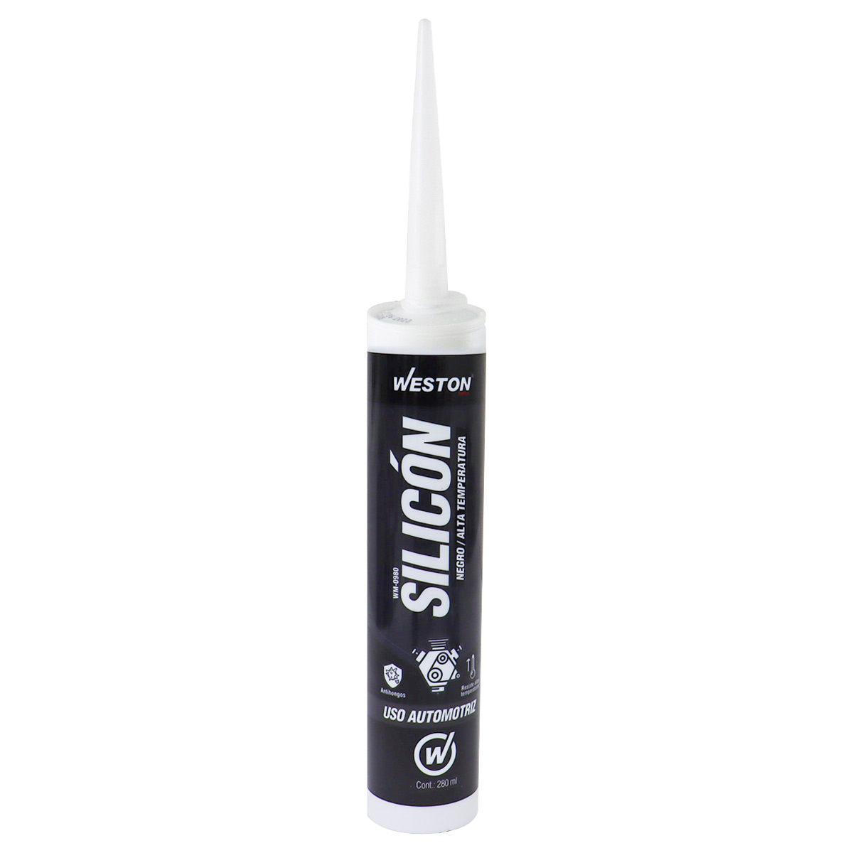 SILICON NEGRO ALTA TEMPERATURA CARTUCHO 280g