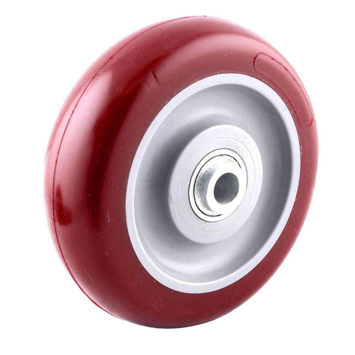 RUEDA MARRON PU 3X1-1/4" C/BALERO