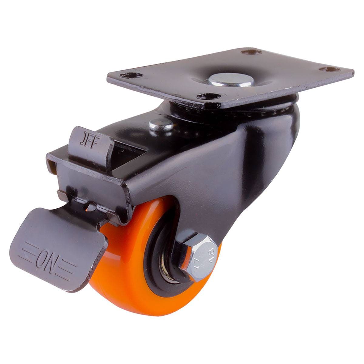 RODAJA NARANJA PU C/BALERO GIRA. C/FRENO 4 x 1-1/4"