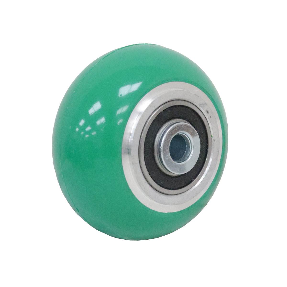 RUEDA DE ALUMINIO C/PU VERDE 6X2" C/BALERO