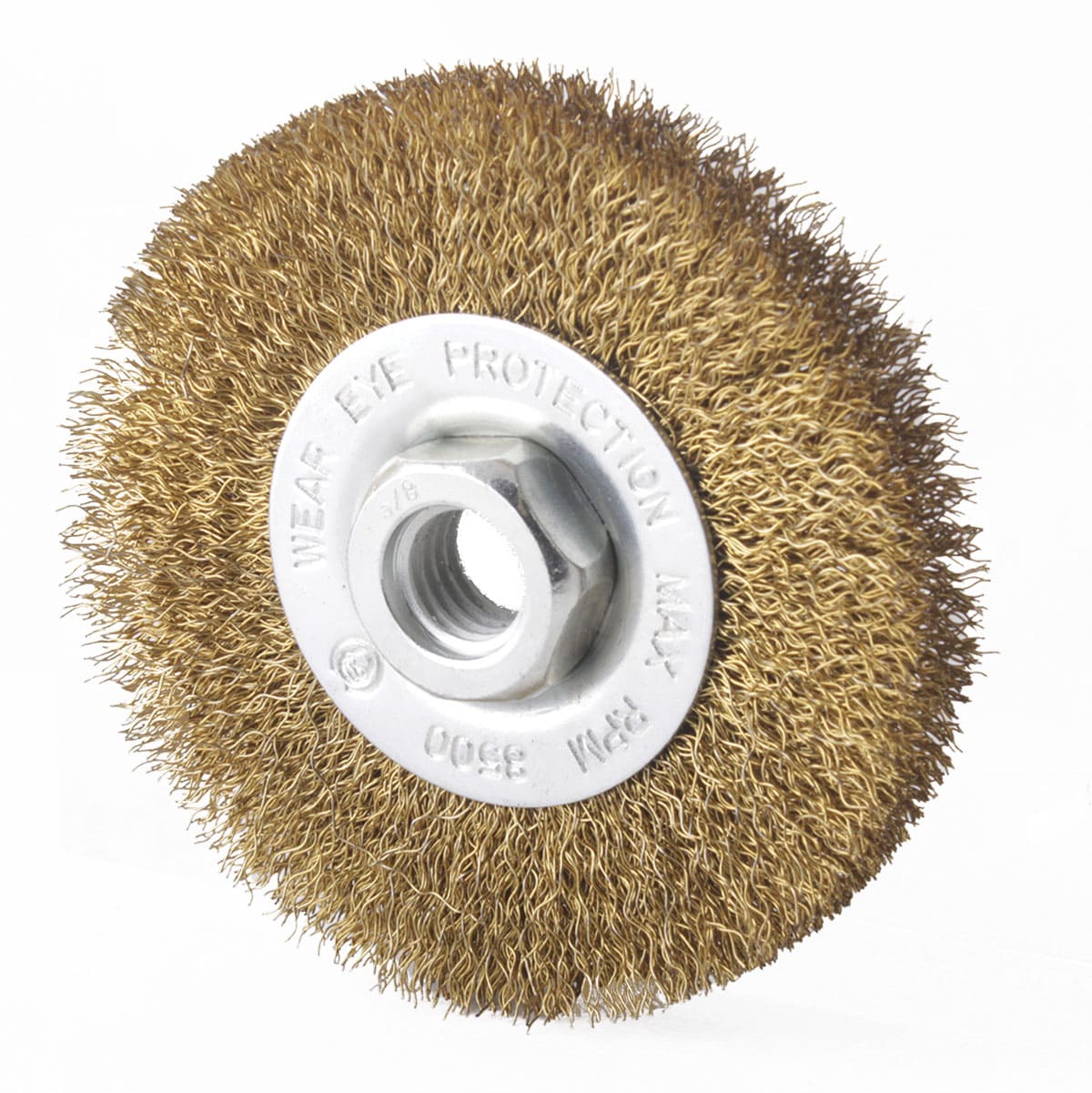 CEPILLO CIRCULAR ONDULADO 4" X 5/8"-11 ANCHO 1/2" A. LATONADO 0.012"