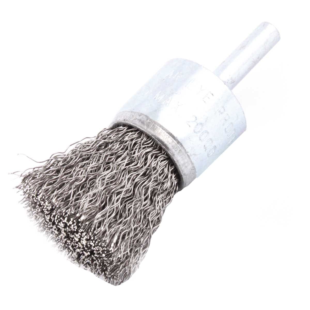 CEPILLO TIPO BROCHA ONDULADO 1" C/VASTAGO 1/4" A. INOXIDABLE .012"