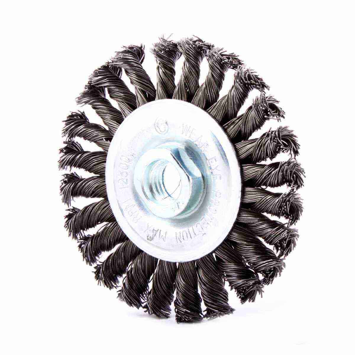 CEPILLO CIRCULAR TRENZADO 6" X 5/8-11 CARA DELGADA A. AL CARBON .020"
