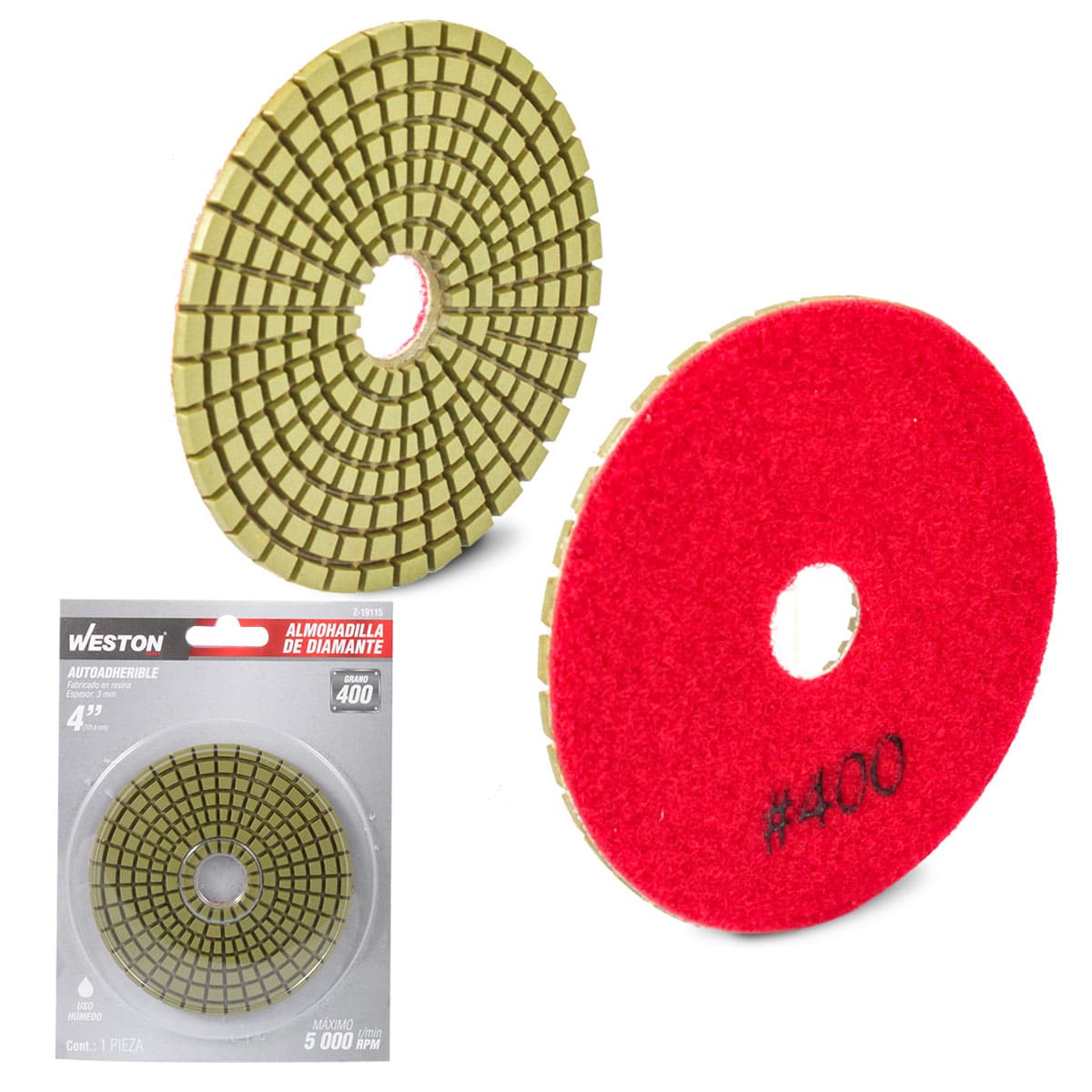 ALMOHADILLA DE DIAMANTE PARA PULIDO 4'' G400