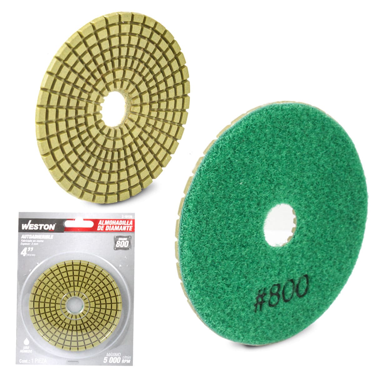 ALMOHADILLA DE DIAMANTE PARA PULIDO 4'' G800