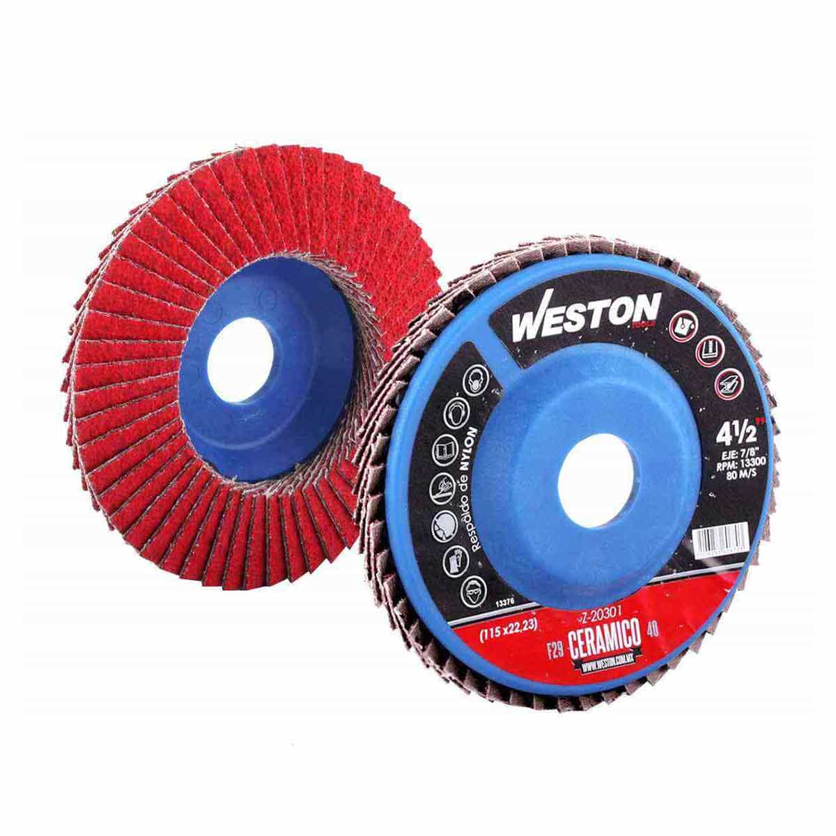 DISCO LAM.CERAMICO C/NYLON  7" X 7/8" G40 (Precio x pieza - Empaque c/10 pzas)
