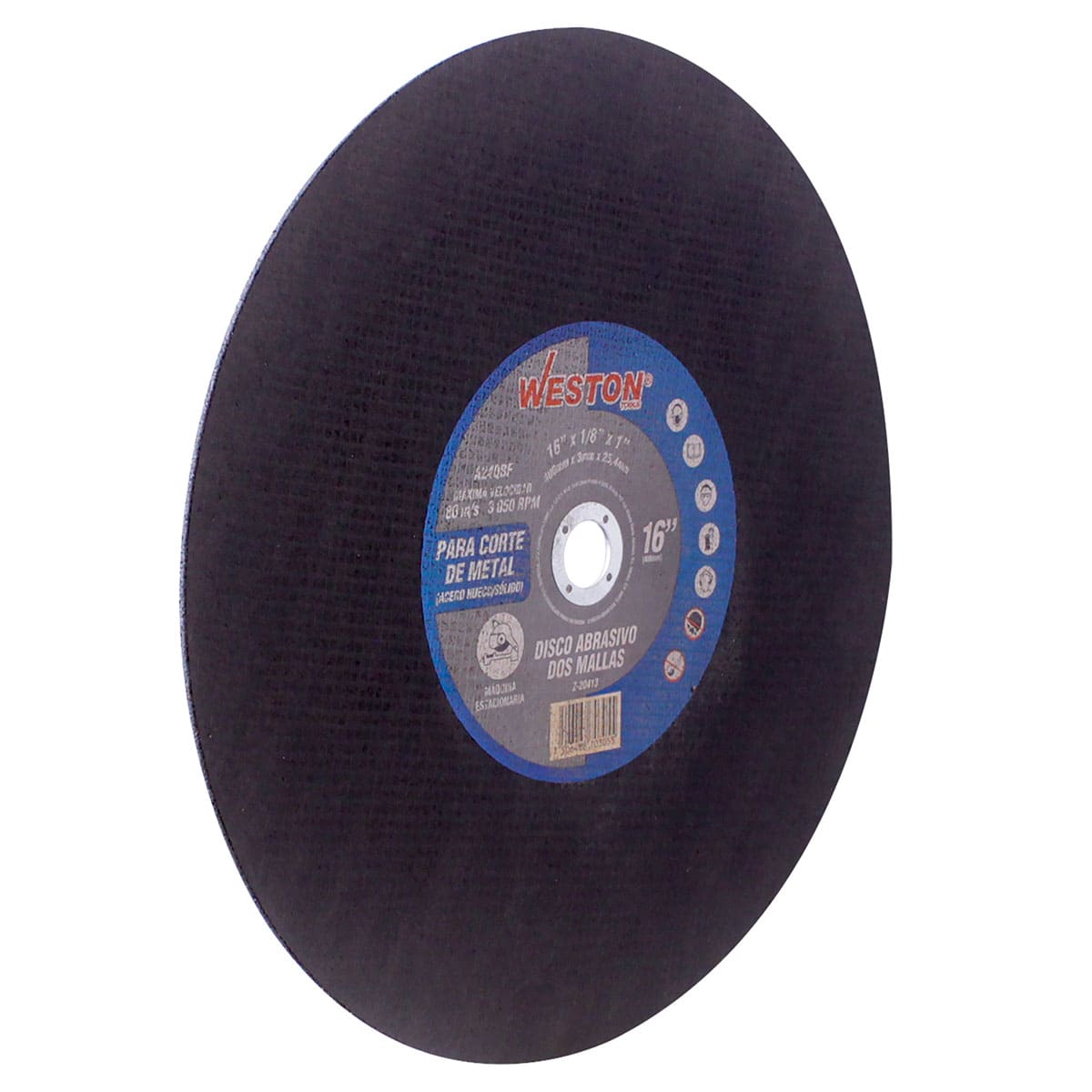 DISCO ABRASIVO 16" X 1/8" X 1" DOBLE MALLA (Emp. c/5 Pzas - Precio x Pza)