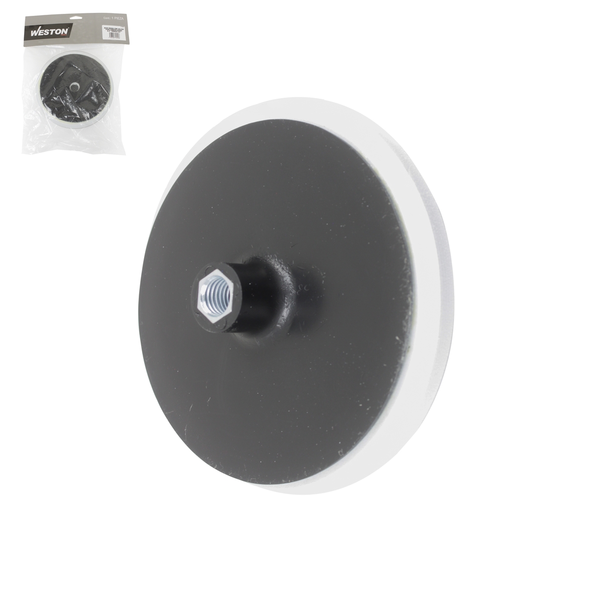 BASE RIGIDA CON VELCRO PARA ESMERILADORA 6.5" TUERCA 5/8"
