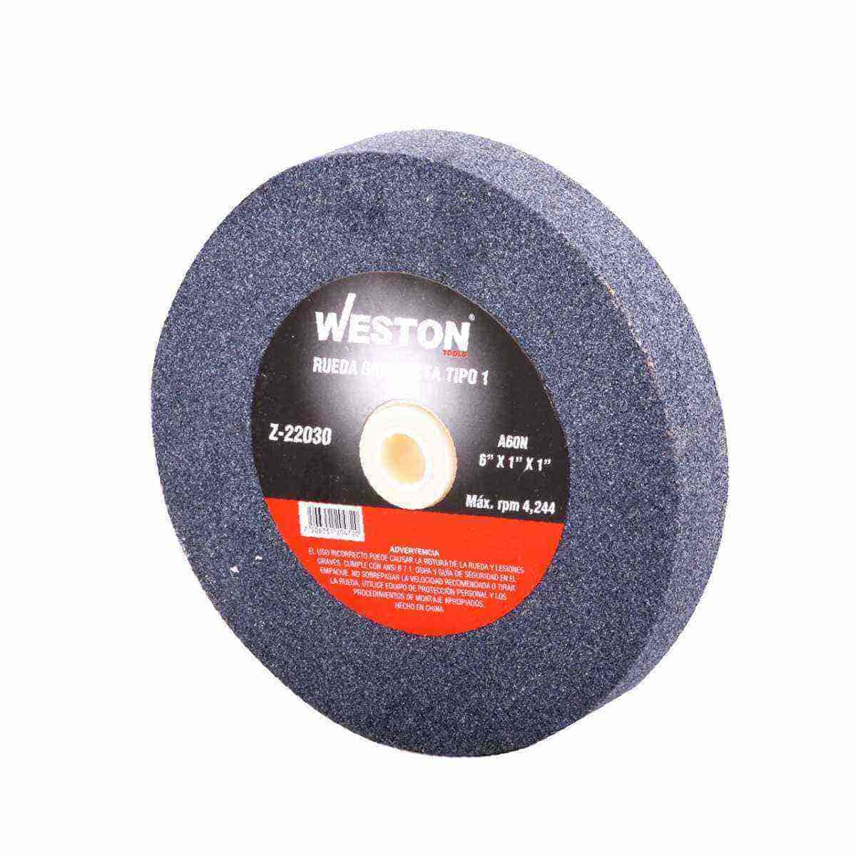 RUEDA ABRASIVA GRIS TIPO 1 8" X 1" X 1" A36