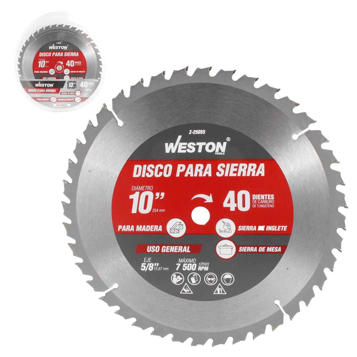 DISCO PARA SIERRA CIRCULAR P/MADERA 10'' X 5/8'' 40DT
