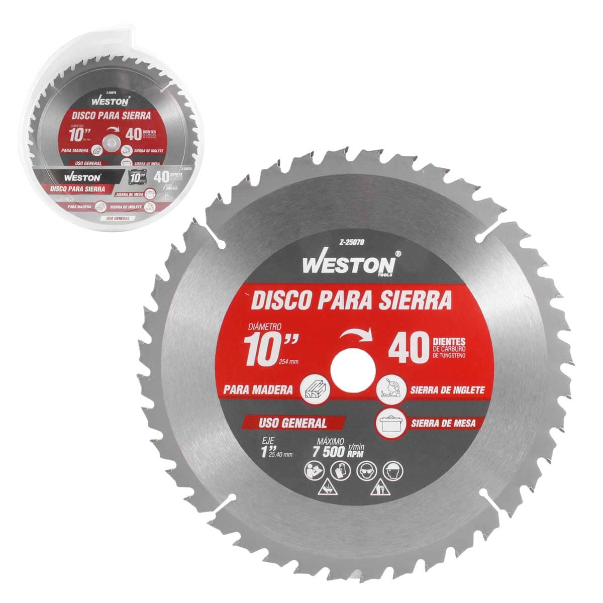 DISCO PARA SIERRA CIRCULAR P/MADERA 10'' X 1'' 40DT