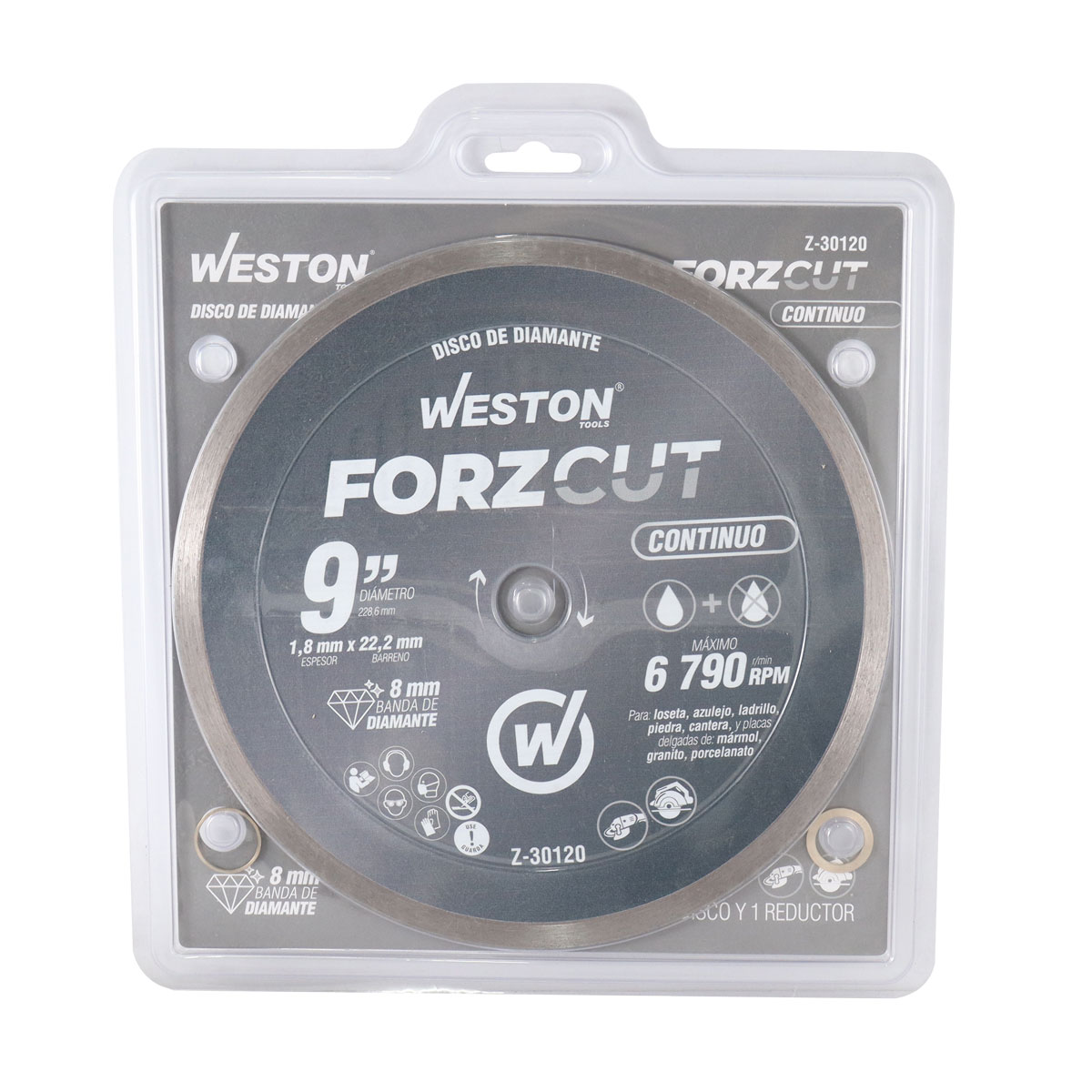 DISCO DE DIAMANTE RIN CONTINUO 9" FORZCUT