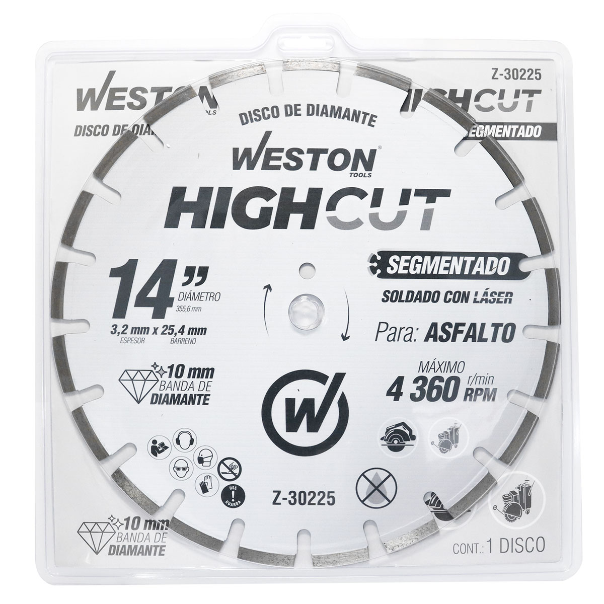 DISCO DE DIAMANTE RIN SEGMENTADO 14" 10/15