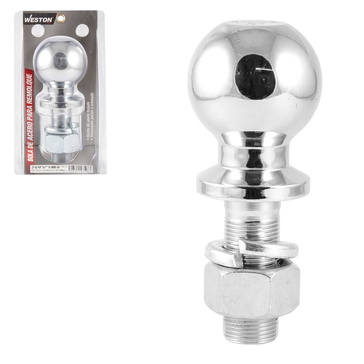 BOLA D/ACERO P/REMOLQUE 2-5/16 X 1"               5000 LIBRAS