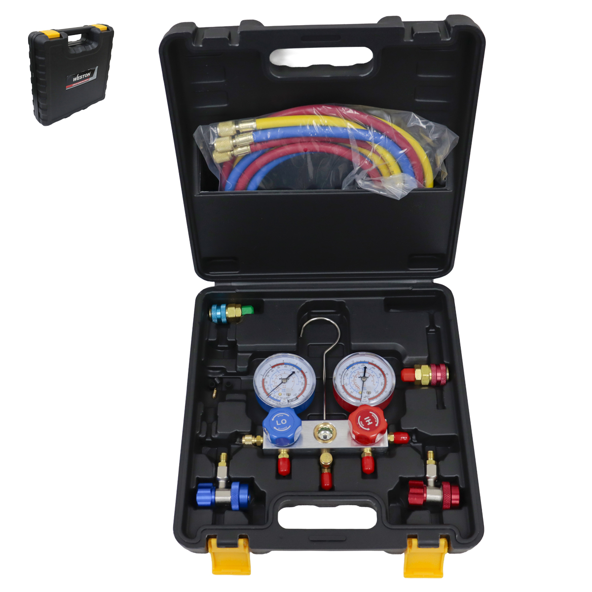 JUEGO D/MANOMETROS MANIFOLD 500 PSI REFRIGERANTE R12 R22