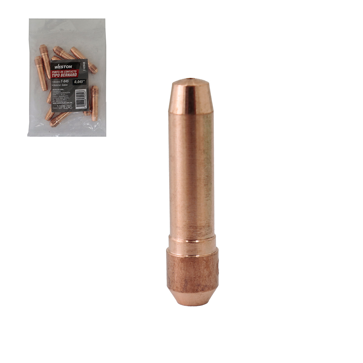 PUNTA DE CONTACTO 0.045" T/BERNARD T-045 (Precio x pieza - Empaque c/10 pzas)