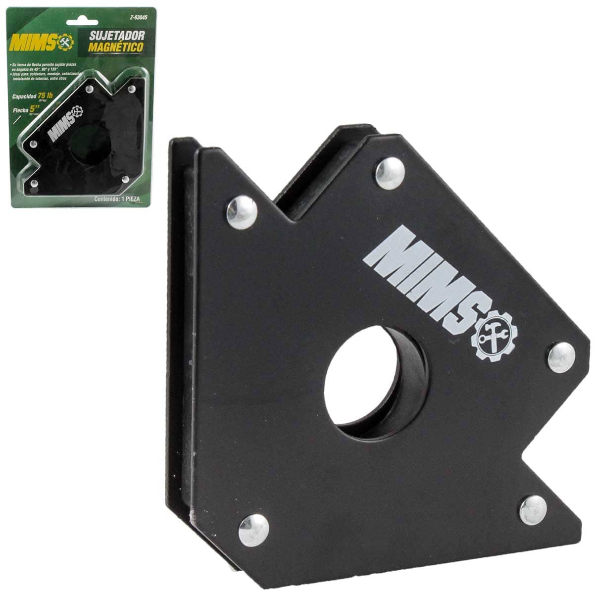 SUJETADOR MAGNETICO TIPO FLECHA P/SOLDAR 4" - 22KG MIMS
