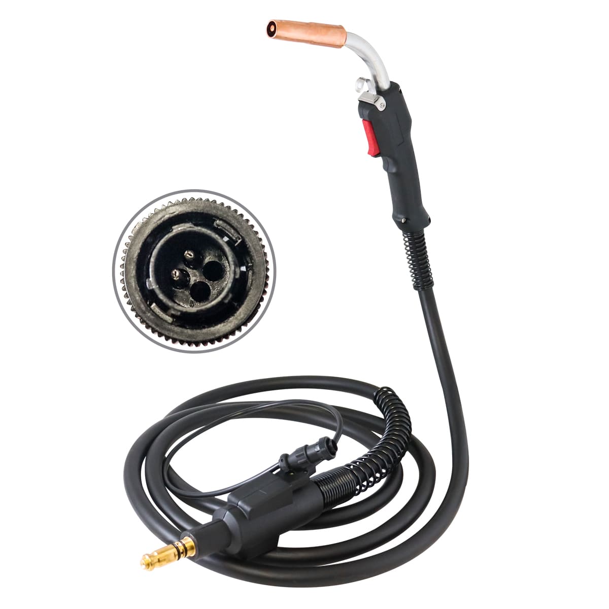 ANTORCHA MIG TIPO TWECO 300 AMP C/CONECTOR TIPO LINCOLN P/Z-67130