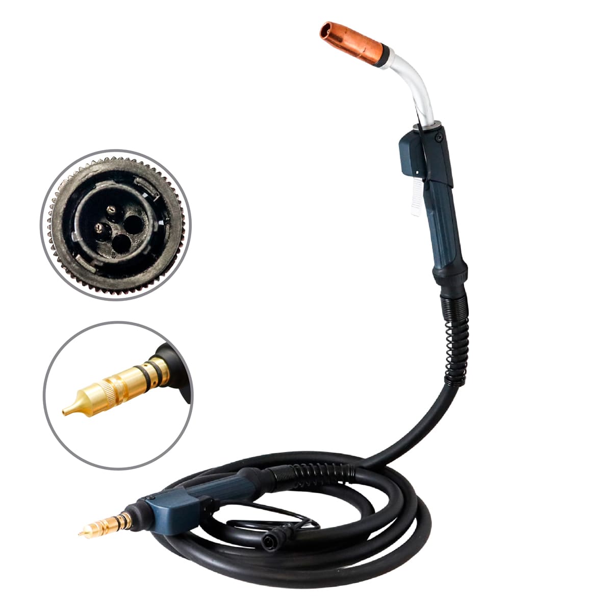 ANTORCHA MIG TIPO TREGASKISS 400AMP C/CONECTOR TIPO MILLER