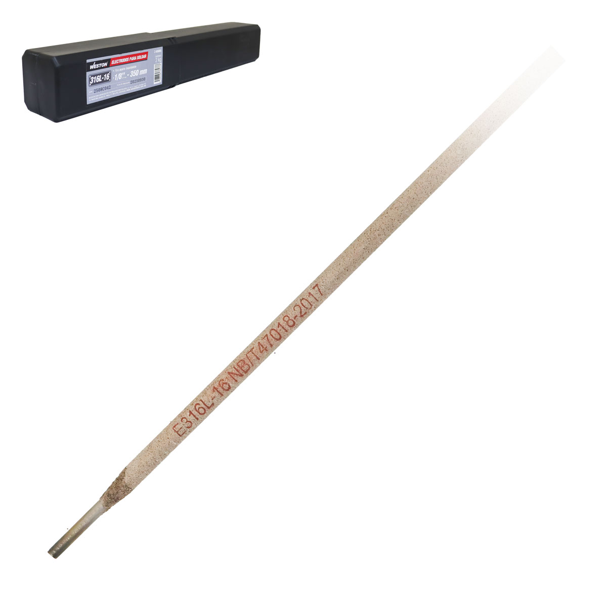 ELECTRODO PARA SOLDAR INOX 316L-16 1/8" - 350MM (CAJA 2KG)